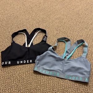 Under Armour Black and Gray Sports Bra Duo